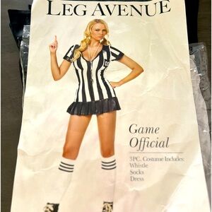 Leg Avenue Game Official 3PC. Costume Inc.: Socks, Dress  (Whistle missing)